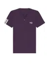 Y-3 Purple Us Open Tennis Freelift Zip Pro T-shirt In Purple