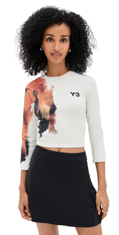 Y-3 Tennis Crop Long Sleeve Pro Orbit Grey In Multi