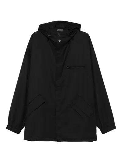 Y-3 Three-stripe Hoodie In Black