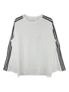 Y-3 Three-stripe Long-sleeve T-shirt In White