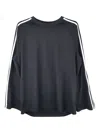 Y-3 Long-sleeve T-shirt With Three Stripes In Blue