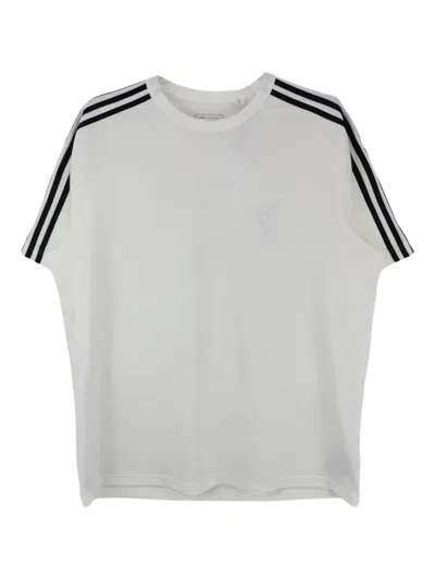 Y-3 Three-stripe Short-sleeve T-shirt In White