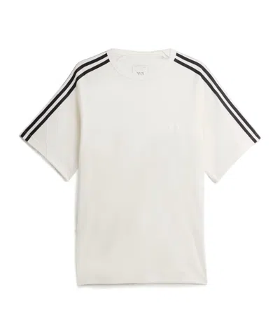 Y-3 Three-stripe Short-sleeve T-shirt In White