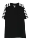 Y-3 Three-stripe Short-sleeve T-shirt In Black