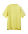 Y-3 Three-stripe Short-sleeved T-shirt In Yellow