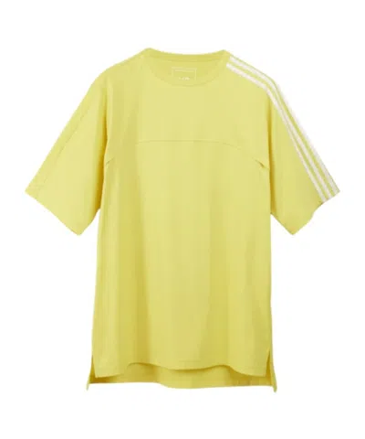 Y-3 Three-stripe Short-sleeved T-shirt In Yellow