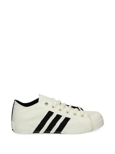 Y-3 Canvas Sneakers With Logo On The Side In White