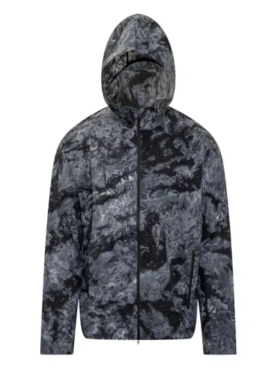 Y-3 Tie-dye Hooded Jacket In Blue