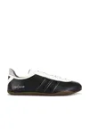 Y-3 Debossed Leather Tokyo Sneakers With Lace-up Closure In Black