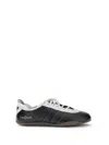 Y-3 Debossed Leather Tokyo Sneakers With Lace-up Closure In Black