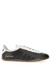 Y-3 Debossed Leather Tokyo Sneakers With Lace-up Closure In Black