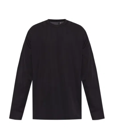 Y-3 Tonal-logo Long-sleeve T-shirt In Black