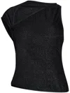Y-3 Waffle Warp Knitted Top In Black