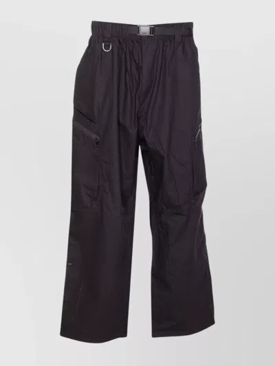 Y-3 Track Pants With Belt Detail And Pockets In Black