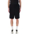 Y-3 Black French Terry Shorts With Functional Pockets In Black