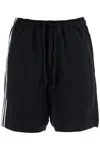 Y-3 Striped Waistband Shorts Back Pocket In Black