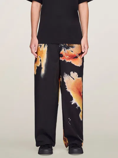 Y-3 Trousers With Graphic Print In Multi