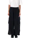 Y-3 Black Wide Cargo Pants In Black