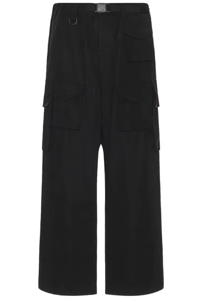 Y-3 Adidas Vented Cargo Trackpants In Black