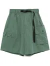 Y-3 Twill Cargo Shorts In Green