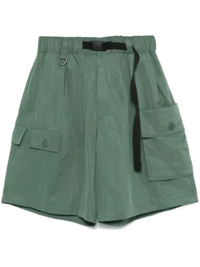 Y-3 Twill Cargo Shorts In Green