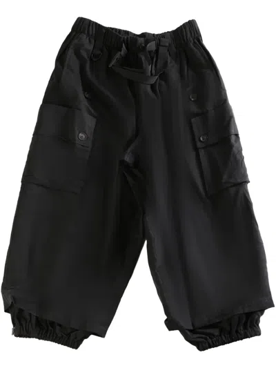 Y-3 Twill Cargo Trousers In Black