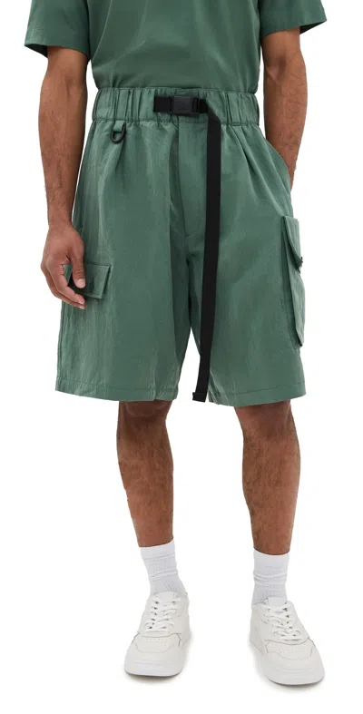 Y-3 Twill Shorts Green Oxide