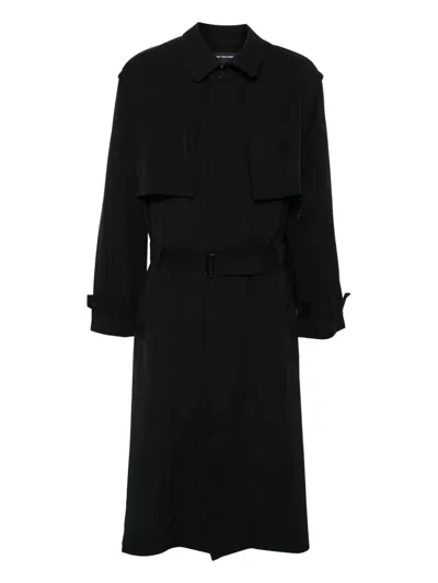 Y-3 Twill Trench Coat In Black