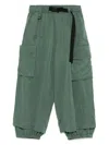 Y-3 Straight Trousers With Adjustable Belt And Pockets