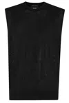 Y-3 U Gfx Perforated Stretch Fabric Gilet In Black