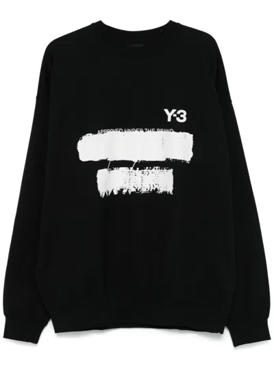 Y-3 Crew Neck Cotton Sweater With Black Logo