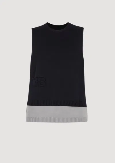 Y-3 U Logo Knit Ves In Black