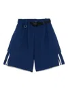 Y-3 Uniform 3-stripes Shorts In Blue