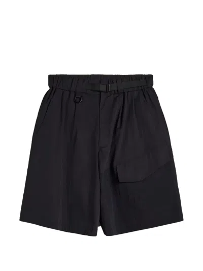 Y-3 Ut Belted Shorts In Black