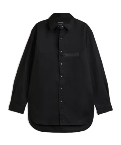 Y-3 Ut Twill Overshirt In Black