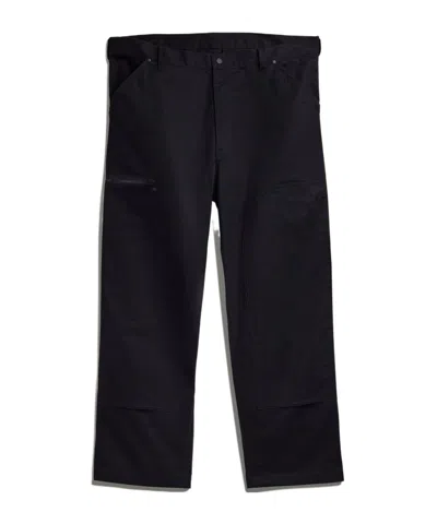 Y-3 BUCKLE-FASTENING PANELLED TROUSERS