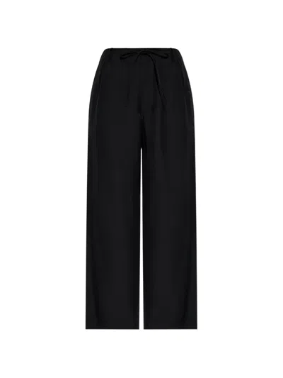 Y-3 Ut Wide-leg Trousers In Black
