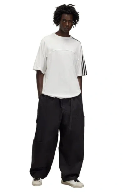 Y-3 Drawstring Cotton Track Pants In Black