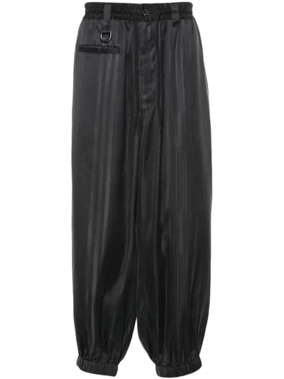 Y-3 Striped Tapered Trousers In Black