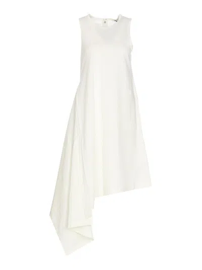 Y-3 Logo-print Cotton Minidress In White