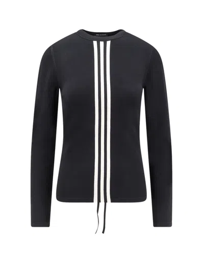 Y-3 Viscose And Recycled Polyester T-shirt In Black