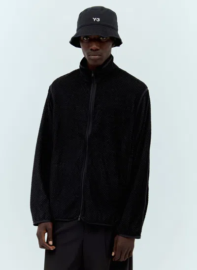 Y-3 Waffle Track Jacket In Black