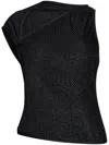 Y-3 Waffle Warp Knitted Top In Black