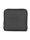 Y-3 All-around Zip Crinkle Leather Wallet In Black