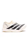 Y-3 White Black Adios 9 Mesh Elasticized Rubber-sole Sneakers In Neutral