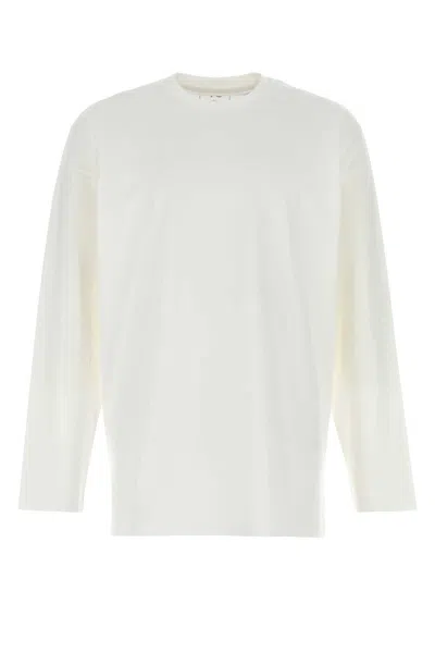 Y-3 WHITE COTTON OVERSIZE T-SHIRT