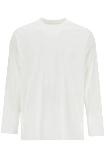 Y-3 Long Sleeve Jersey Whit Maxi Print In White