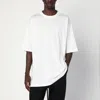 Y-3 White Cotton T-shirt With Logo In White