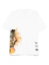 Y-3 White Crewneck Graphic T-shirt In White
