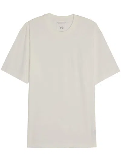 Y-3 WHITE CREWNECK T-SHIRT